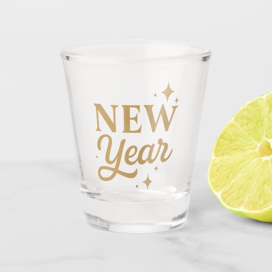 Elegant New Year Schnapsglas (Vorderseite)