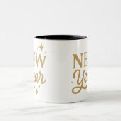Elegant New Year Zweifarbige Tasse (Mittel)