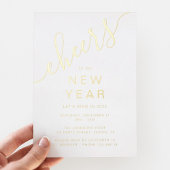 Elegant New Year's Eve Party Gold Folieneinladung