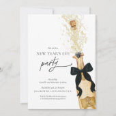 Elegant New Years Eve Party Invitation Einladung (Vorderseite)