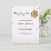 Elegant New Year's Eve wedding invitation Einladung (Stehend Vorderseite)