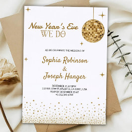 Elegant New Year's Eve wedding invitation Einladung