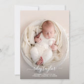 Elegant Newborn Foto Collage Birth Ankündigung (Vorderseite)