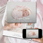 Elegant Newborn Foto Collage Birth Ankündigung
