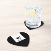 Elegant Newlywed Monogram | Black wedding Untersetzer (Vor Ort)