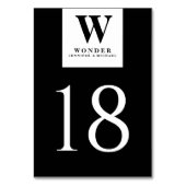 Elegant Newlywed Monogram Seating Tischnummer (Vorderseite)