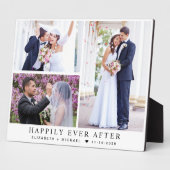 Elegant Newlyweds 3 Foto Collage Wedding Fotoplatte (Seite)