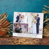 Elegant Newlyweds 3 Foto Collage Wedding Fotoplatte (Seite)