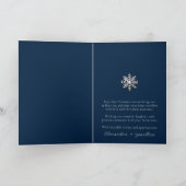 Elegant Newlyweds frohe Weihnachtskarte Karte (Innenseite)