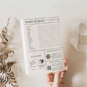 Elegant Newspaper Details Timeline Wedding Einladung