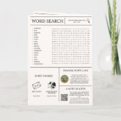 Elegant Newspaper Details Timeline Wedding Einladung (Rückseite)