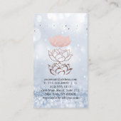 Elegant Niedlich Elegant Bokeh Diamonds Lotus Visitenkarte (Rückseite)