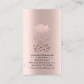 Elegant Niedlich Elegant Bokeh Diamonds Lotus Visitenkarte (Rückseite)