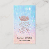 Elegant Niedlich Elegant Bokeh Diamonds Lotus Visitenkarte (Vorderseite)