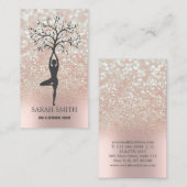 Elegant Niedlich Elegant Bokeh Diamonds Yoga Visitenkarte (Vorne/Hinten)
