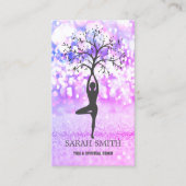 Elegant Niedlich Elegant Bokeh Diamonds Yoga Visitenkarte (Vorderseite)