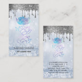 Elegant Niedlich Elegant Bokeh holografischer Lotu Visitenkarte (Vorne/Hinten)