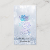 Elegant Niedlich Elegant Bokeh holografischer Lotu Visitenkarte (Vorderseite)