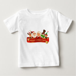 Elegant Niedlich frohe Weihnachten, glückliches Ne Baby T-shirt