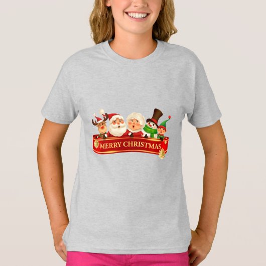 Elegant Niedlich frohe Weihnachten, glückliches Ne T-Shirt (Vorderseite)