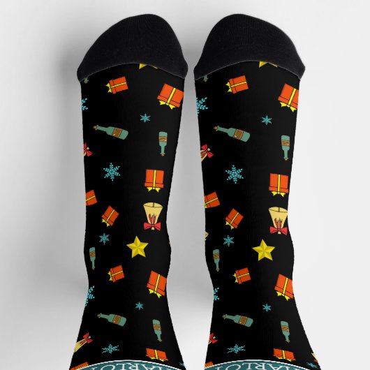 Elegant Niedlich frohe Weihnachten Mr. und Mrs. Co Socken (Oben)