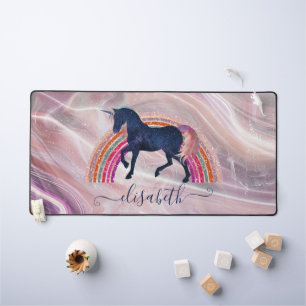 Elegant Niedlich Girly Name Rainbow Celestial Unic Schreibtischunterlage