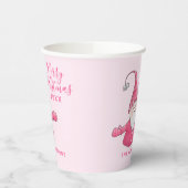 Elegant Niedlich Gnome Pink Frohe Weihnachten Pappbecher (Links)