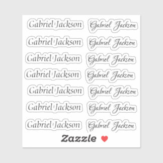 Elegant Niedlich Italic script 2 type personalize  Aufkleber
