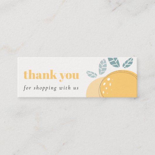 Elegant Niedlich Lemon Bold Fruity Danke Shopping Mini Visitenkarte (Vorderseite)