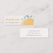 Elegant Niedlich Lemon Bold Fruity Danke Shopping Mini Visitenkarte (Vorne/Hinten)