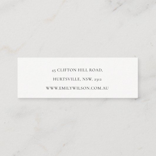 Elegant Niedlich Orange Bold Fruity Danke Shopping Mini Visitenkarte (Rückseite)