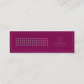 Elegant Niedlich Red Modern Monogram Custom Mini Visitenkarte (Vorderseite)