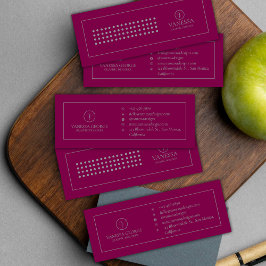 Elegant Niedlich Red Modern Monogram Custom Mini Visitenkarte