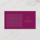 Elegant Niedlich Red Modern Monogram Custom Visitenkarte (Vorderseite)