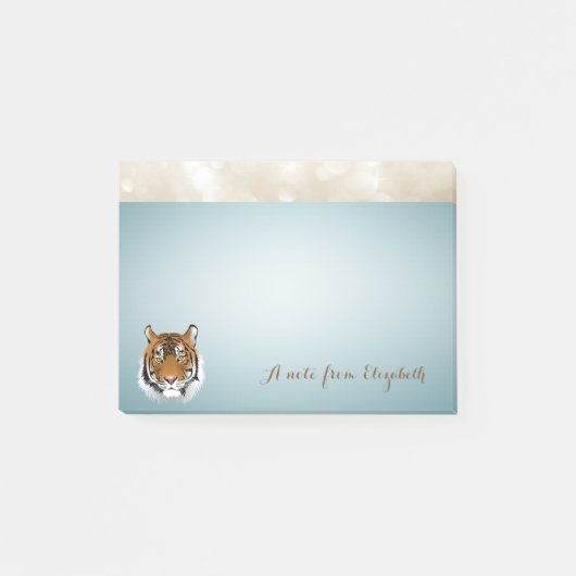Elegant Niedlich, stilvoll, Tiger, persönlich Post-it Klebezettel (Vorderseite)