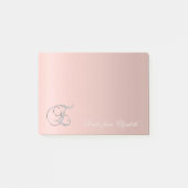 Elegant Niedlich stylish Girly-Monogram Post-it Klebezettel (Vorderseite)