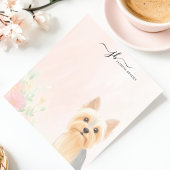 Elegant Niedlich Yorkie Watercolor Personalisiert Notizblock