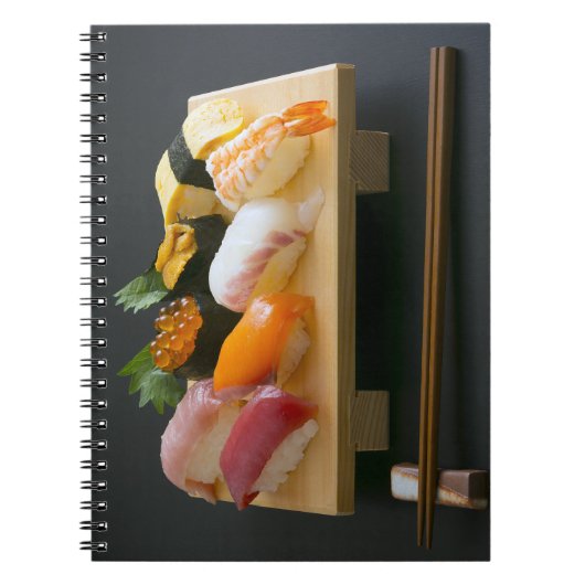 Elegant Nigiri Sushi – Hardcover Notebook by SUSHI Notizblock (Vorderseite)