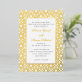 Elegant Nikkah Oriental Wedding Zeremony Gold Folieneinladung (Stehend vorne)