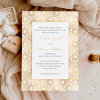 Elegant Nikkah Oriental Wedding Zeremony Gold