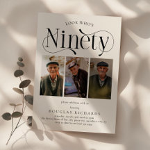 Elegant NINETY 3 Foto Collage 90. Geburtstag