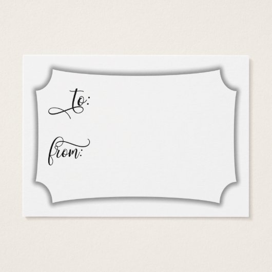 Elegant No Wrap Display Brautparty Geschenkmarke (Rückseite)