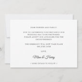 Elegant noch heiraten Hochzeit Update Ankündigung (Rückseite)