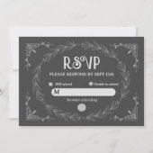 Elegant Noir Deko | Schwarz-Weiß-Hochzeit Save The Date (Vorderseite)