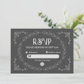 Elegant Noir Deko | Schwarz-Weiß-Hochzeit Save The Date (Stehend Vorderseite)