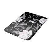 Elegant Noir Floral Swirl Badematte (Schrägansicht)