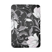 Elegant Noir Floral Swirl Badematte (Vorderseite Vertikal)