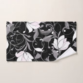 Elegant Noir Floral Swirl Handtuch (Handtuch)