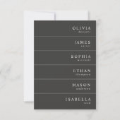 Elegant Noir Wedding Name Platzkarten (Vorderseite)