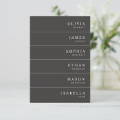 Elegant Noir Wedding Name Platzkarten (Stehend Vorderseite)